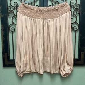 BCBG MaxAzaria Champaign off the shoulder blouse